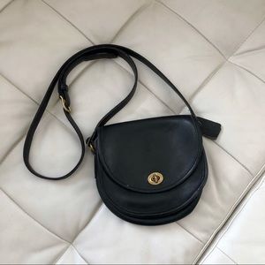 Vintage Black Coach Shoulder Bag